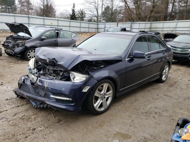 WDDGF8BB0BR135087 - 2011 MERCEDES-BENZ C 300 4MATIC BLUE photo 1