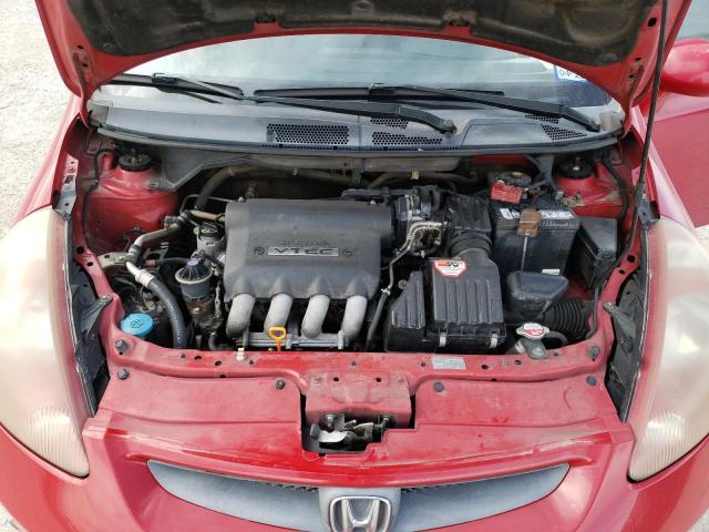 JHMGD38667S047026 - 2007 HONDA FIT S RED photo 11