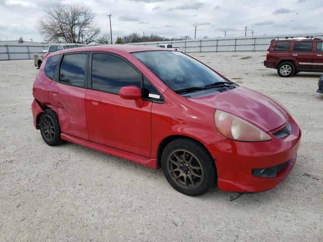 JHMGD38667S047026 - 2007 HONDA FIT S RED photo 4