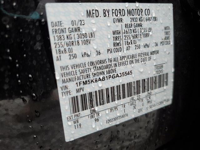 1FM5K8AB1PGA35545 - 2023 FORD EXPLORER POLICE INTERCEPTOR 黑色 照片 13