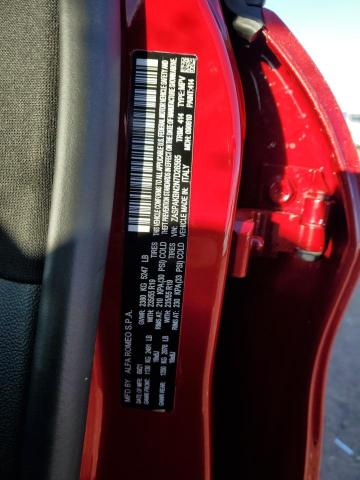 ZASPAKBN2N7D26565 - 2022 ALFA ROMEO STELVIO TI RED photo 13