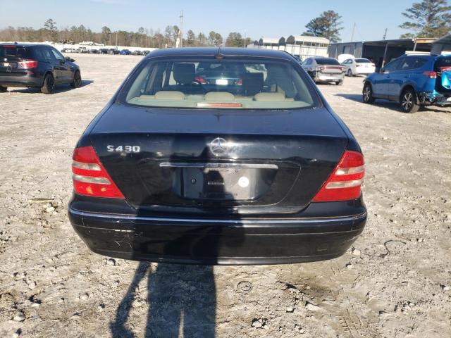 WDBNG70J82A238323 - 2002 MERCEDES-BENZ S 430 BLACK photo 6