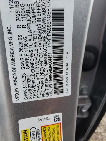 19UUB6F54MA004491 - 2021 ACURA TLX TECH A SILVER photo 12