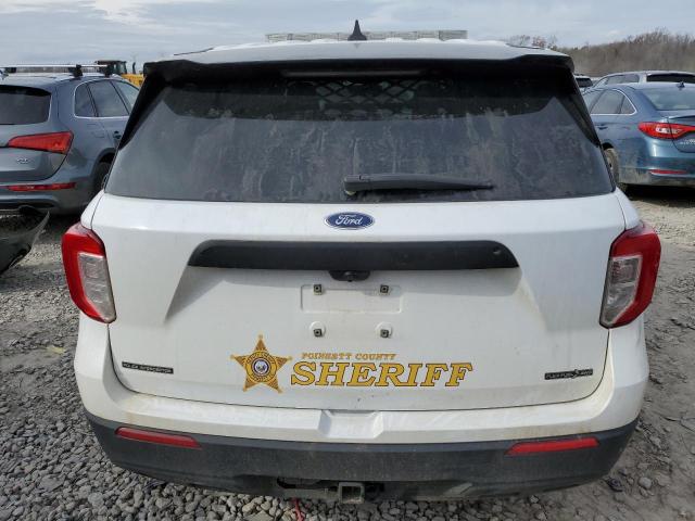 1FM5K8AB6MGC24543 - 2021 FORD EXPLORER POLICE INTERCEPTOR თეთრი ფოტო 6