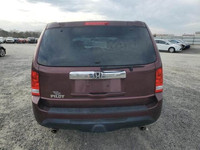 5FNYF3H49CB012017 - 2012 HONDA PILOT EX MAROON photo 6