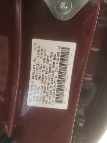 1HGCR2F38FA237193 - 2015 HONDA ACCORD LX MAROON photo 12