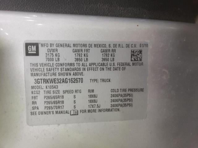 3GTRKWE32AG162670 - 2010 GMC SIERRA K1500 SLT SILVER photo 13