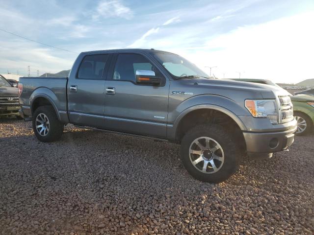 1FTFW1ET2BFB77893 - 2011 FORD F150 SUPERCREW GRAY photo 4