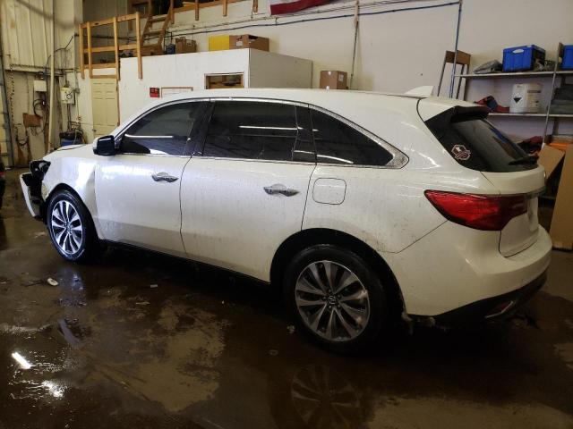 5FRYD4H48GB022215 - 2016 ACURA MDX TECHNOLOGY WHITE photo 2