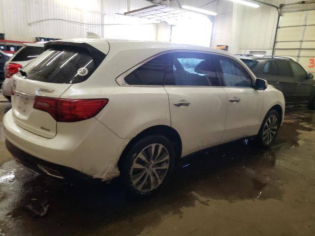 5FRYD4H48GB022215 - 2016 ACURA MDX TECHNOLOGY WHITE photo 3