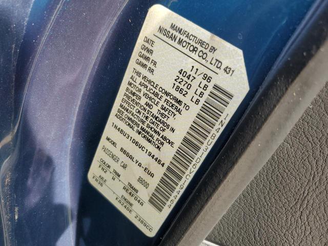 1N4BU31D6VC194464 - 1997 NISSAN ALTIMA XE BLUE photo 12