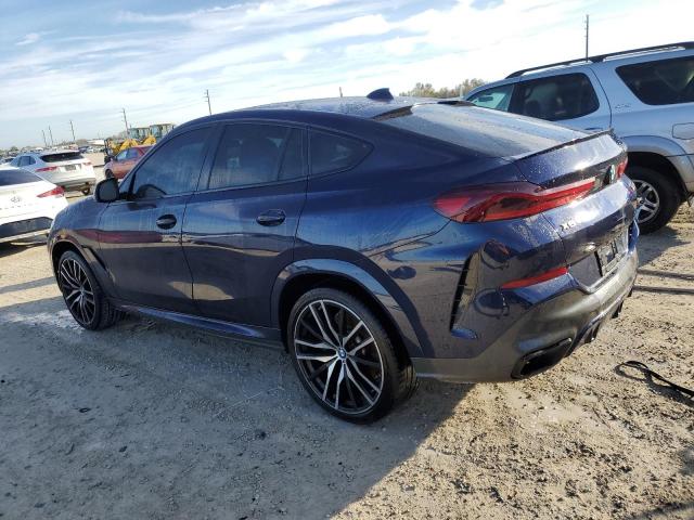 5UXCY8C09M9G45121 - 2021 BMW X6 M50I BLUE photo 2