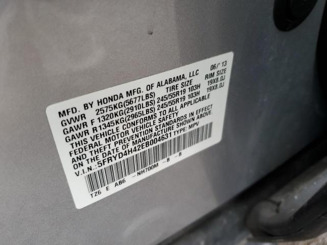5FRYD4H42EB004631 - 2014 ACURA MDX TECHNOLOGY SILVER photo 12
