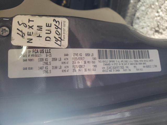 2C4RC1BG0FR717835 - 2015 CHRYSLER TOWN & COU TOURING გრაფიტი ფოტო 14