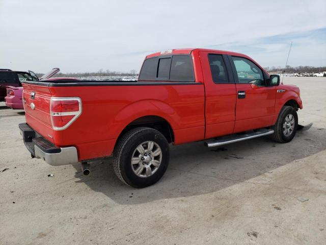 1FTEX1CM4BFB88446 - 2011 FORD F150 SUPER CAB RED photo 3