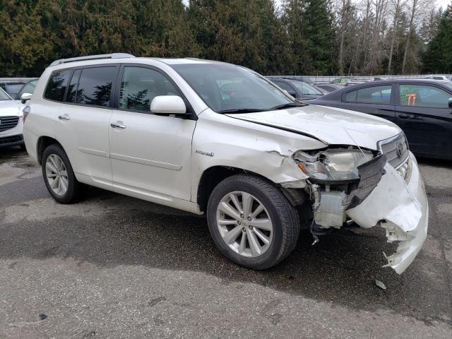 JTEEW44A592035063 - 2009 TOYOTA HIGHLANDER HYBRID LIMITED WHITE photo 4