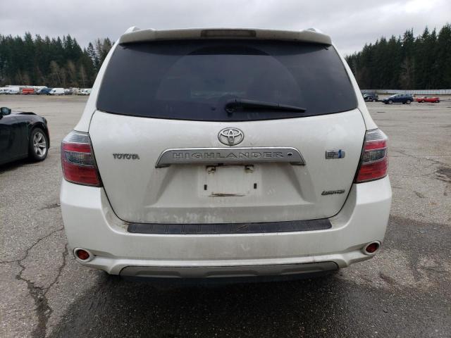 JTEEW44A592035063 - 2009 TOYOTA HIGHLANDER HYBRID LIMITED WHITE photo 6