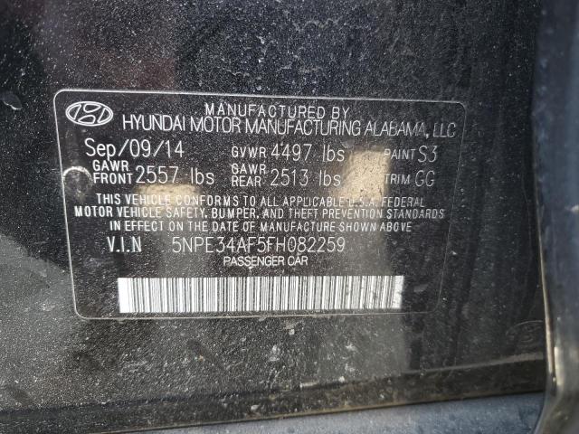 5NPE34AF5FH082259 - 2015 HYUNDAI SONATA SPORT BLACK photo 12