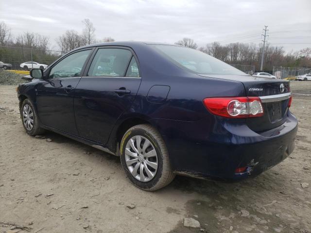 2T1BU4EE9DC991462 - 2013 TOYOTA COROLLA BASE BLUE photo 2