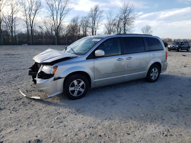 2C4RDGCGXCR378639 - 2012 DODGE GRAND CARA SXT SILVER photo 1