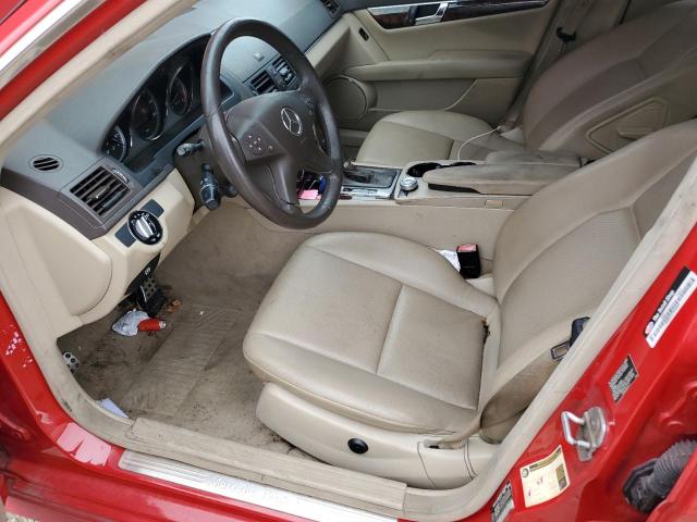 WDDGF8BB3AR101305 - 2010 MERCEDES-BENZ C 300 4MATIC RED photo 7