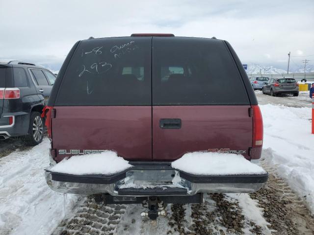 3GKFK16R3VG520703 - 1997 GMC SUBURBAN K1500 MAROON photo 6