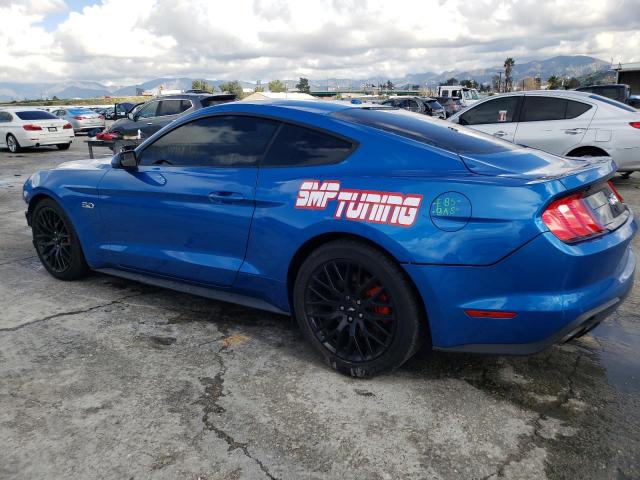 1FA6P8CF7K5134875 - 2019 FORD MUSTANG GT BLUE photo 2