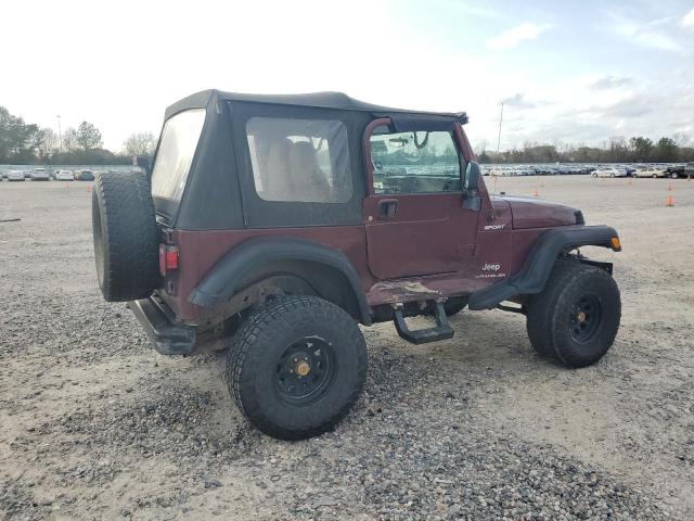 1J4FA49S93P308468 - 2003 JEEP WRANGLER / SPORT MAROON photo 3