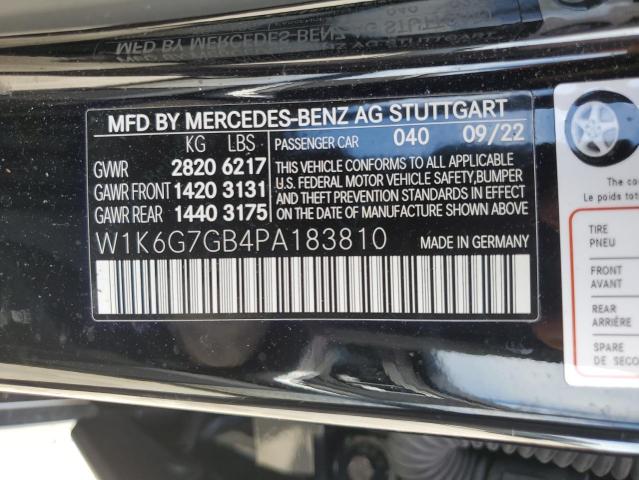 W1K6G7GB4PA183810 - 2023 MERCEDES-BENZ S 580 4MATIC BLACK photo 12