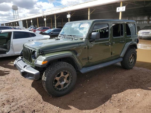1C4HJXEN8LW347428 - 2020 JEEP WRANGLER U SAHARA GREEN photo 1