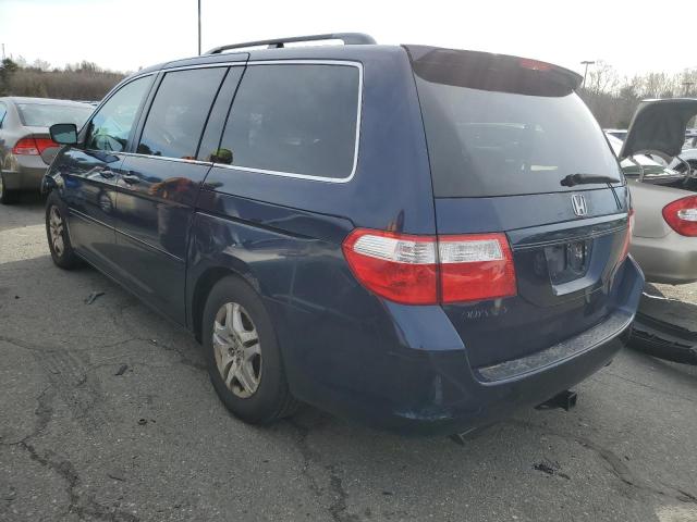 5FNRL38487B084264 - 2007 HONDA ODYSSEY EX BLUE photo 2