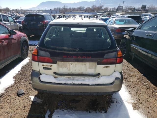 4S3BH665X37640218 - 2003 SUBARU LEGACY OUTBACK WHITE photo 6