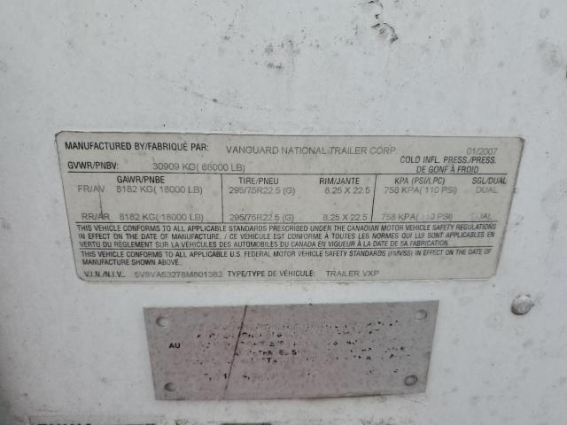 5V8VA53278M801362 - 2008 INTERNATIONAL TRAILER WHITE photo 10