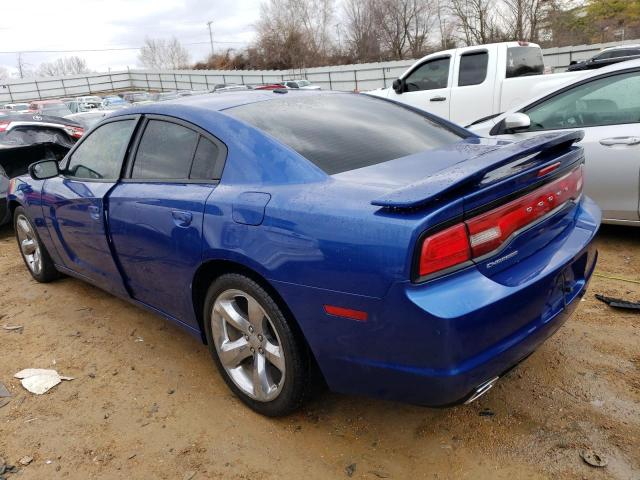 2C3CDXHG3CH276950 - 2012 DODGE CHARGER SXT BLUE photo 2