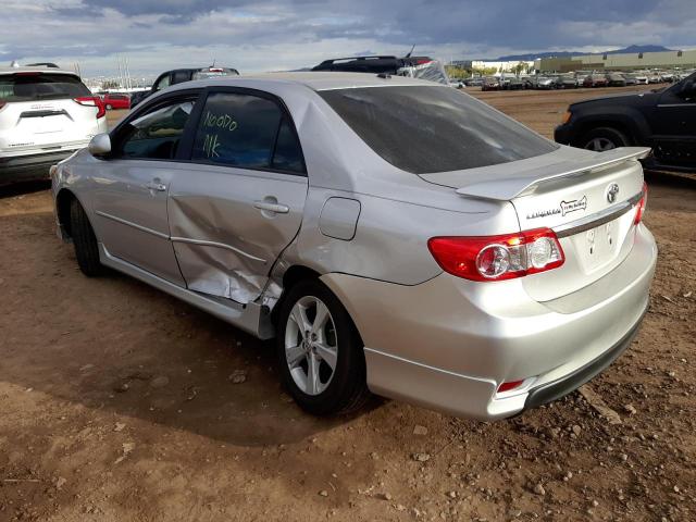 2T1BU4EE3BC706669 - 2011 TOYOTA COROLLA BASE SILVER photo 2