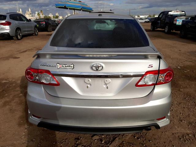 2T1BU4EE3BC706669 - 2011 TOYOTA COROLLA BASE SILVER photo 6