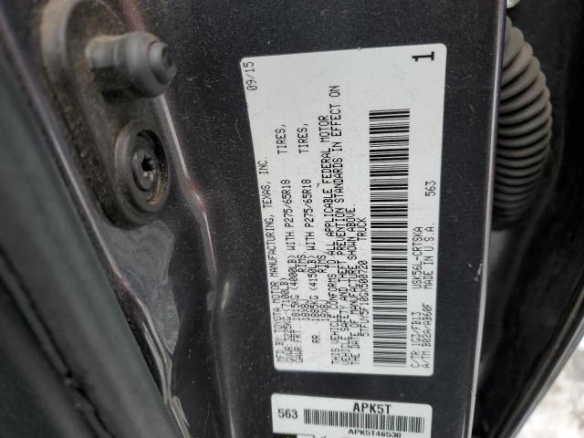 5TFUY5F10GX500720 - 2016 TOYOTA TUNDRA DOUBLE CAB SR/SR5 TEAL photo 12