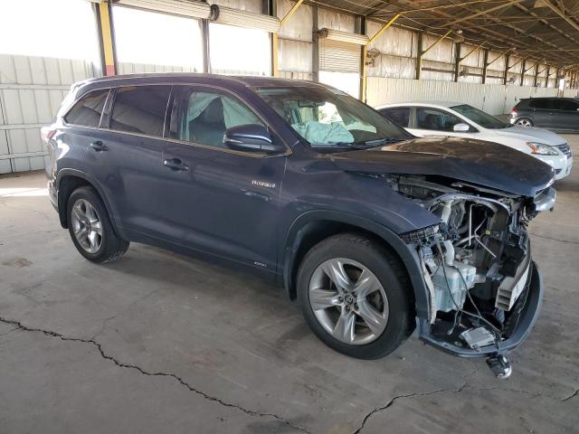 5TDDCRFH9GS019194 - 2016 TOYOTA HIGHLANDER HYBRID LIMITED BLUE photo 4