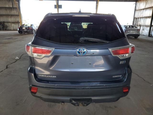 5TDDCRFH9GS019194 - 2016 TOYOTA HIGHLANDER HYBRID LIMITED BLUE photo 6