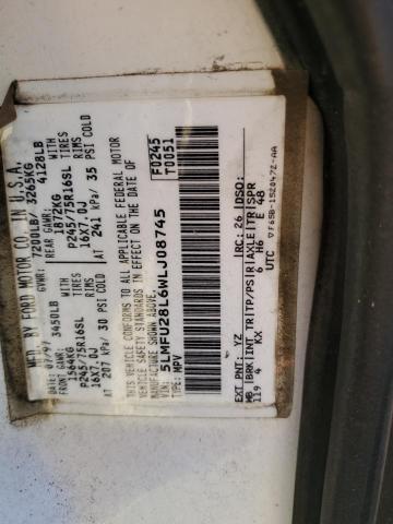 5LMFU28L6WLJ08745 - 1998 LINCOLN NAVIGATOR თეთრი ფოტო 12