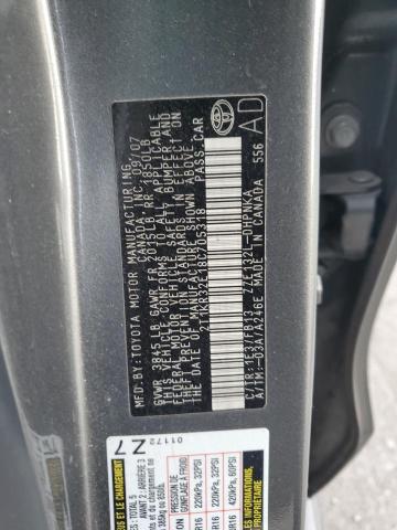 2T1KR32E18C705318 - 2008 TOYOTA COROLLA MA XR GRAY photo 12