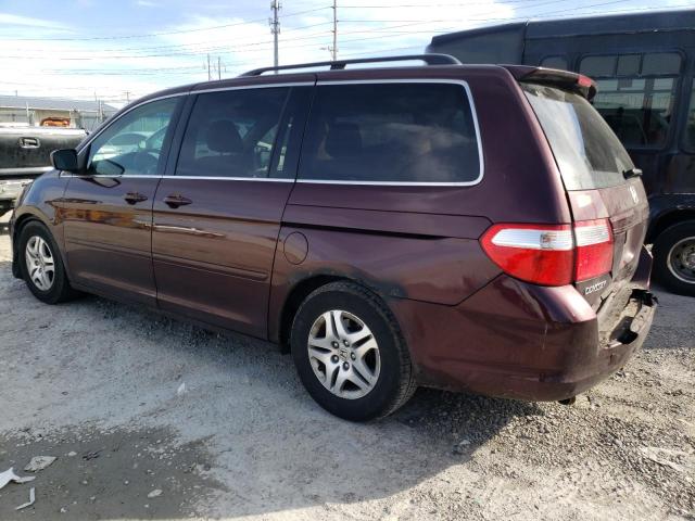 5FNRL384X7B107902 - 2007 HONDA ODYSSEY EX MAROON photo 2