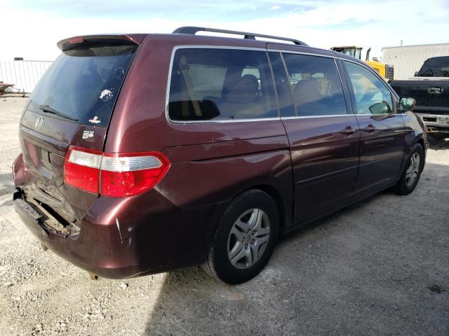 5FNRL384X7B107902 - 2007 HONDA ODYSSEY EX MAROON photo 3