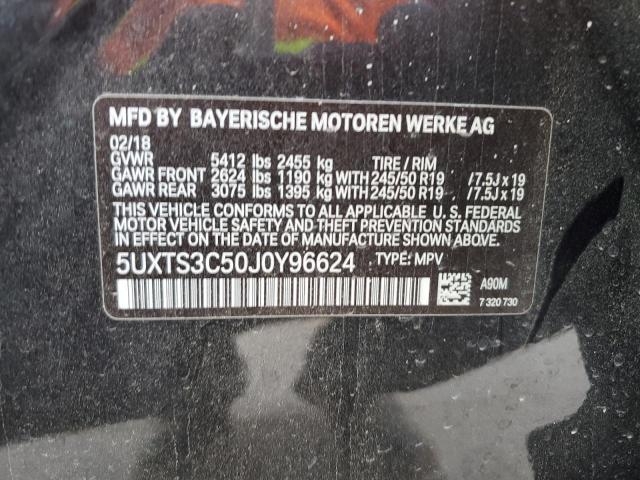 5UXTS3C50J0Y96624 - 2018 BMW X3 XDRIVEM40I CHARCOAL photo 13