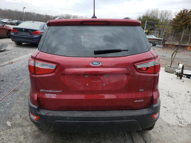 MAJ6P1UL1JC243967 - 2018 FORD ECOSPORT SE MAROON photo 6