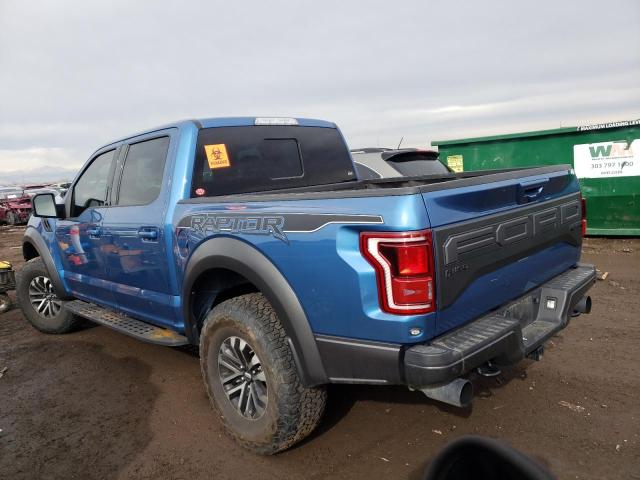 1FTFW1RG7LFA76959 - 2020 FORD F150 RAPTOR BLUE photo 2