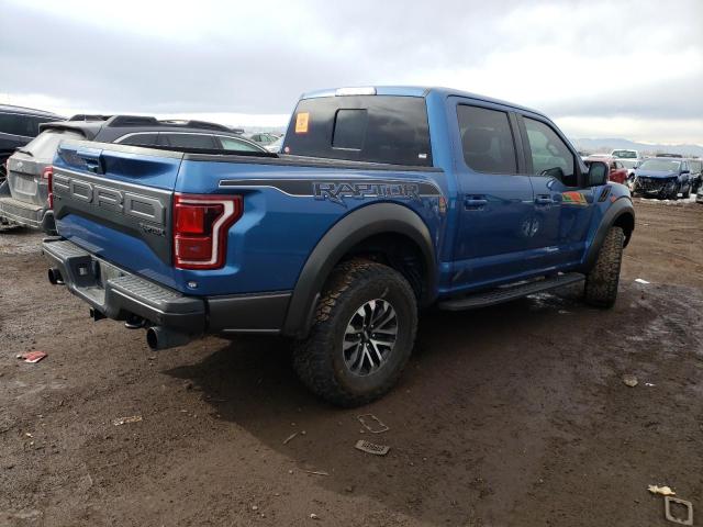 1FTFW1RG7LFA76959 - 2020 FORD F150 RAPTOR BLUE photo 3