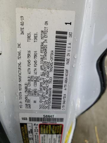 5TFSX5EN5KX066690 - 2019 TOYOTA TACOMA ACCESS CAB თეთრი ფოტო 12