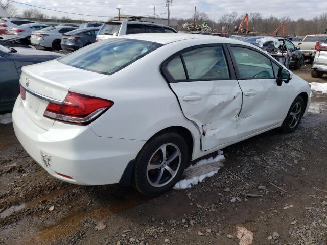 19XFB2F79FE297239 - 2015 HONDA CIVIC SE WHITE photo 3