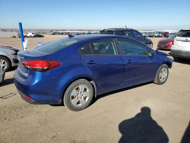 3KPFK4A74HE122404 - 2017 KIA FORTE LX BLUE photo 3